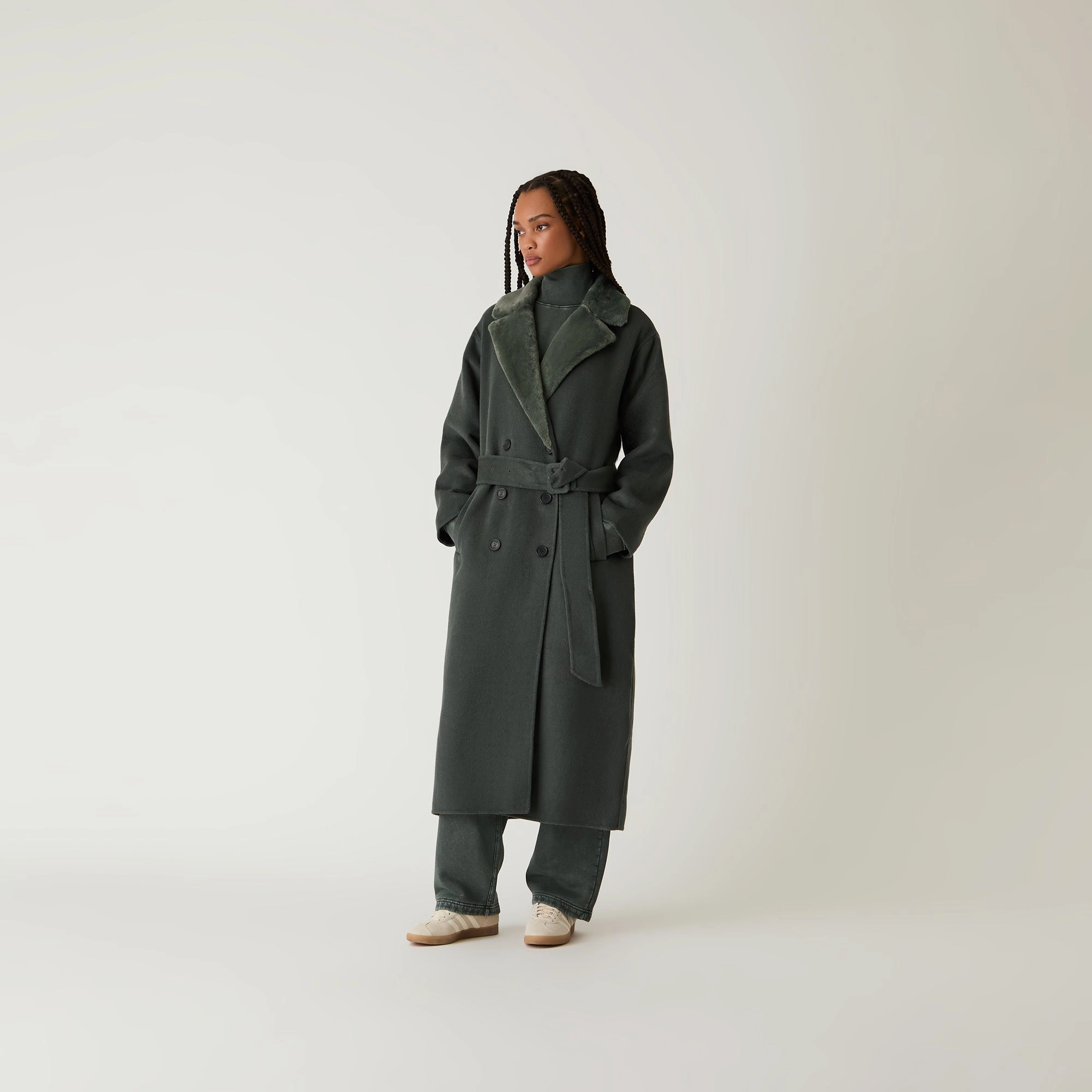 Cold Season Kith Women Farren Melton Trench Coat - Machine
