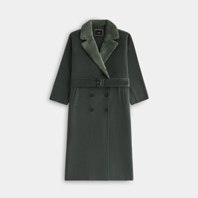 Kith Women Farren Melton Trench Coat - Machine Easy Care Machine Washable