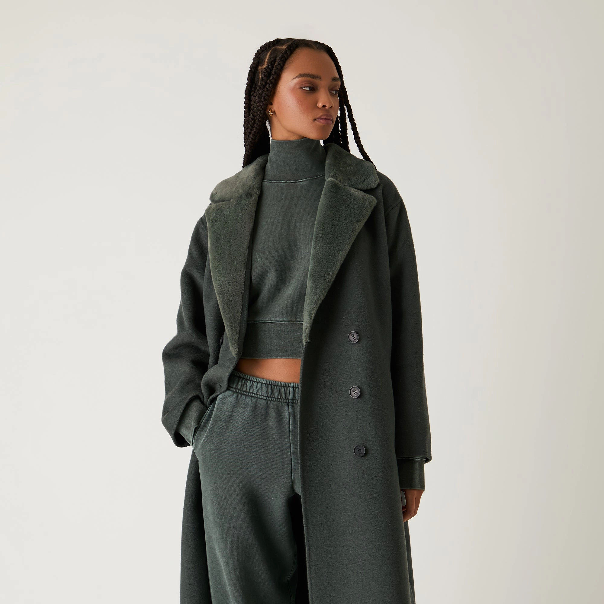 Ergonomic Armhole Cut Kith Women Farren Melton Trench Coat - Machine
