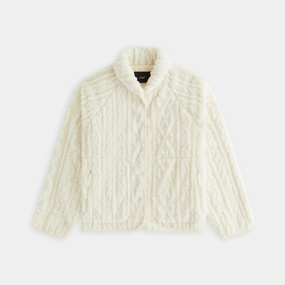 Kith Women Grayson Cable Sherpa Jacket - Sandrift Slim Fit Styles
