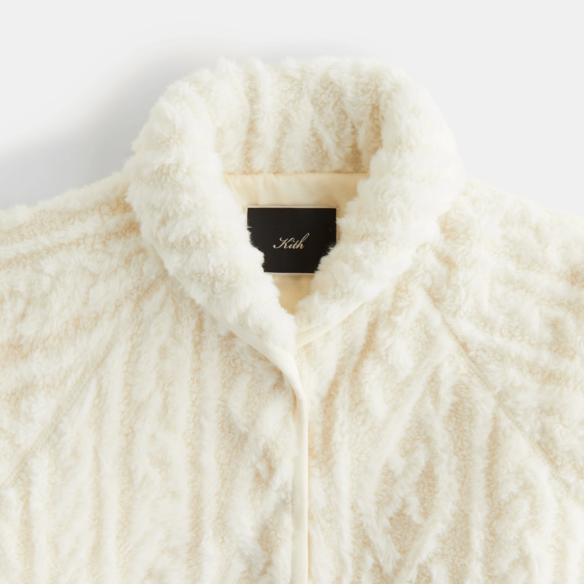 Durable Corrosion Resistant Zippers Kith Women Grayson Cable Sherpa Jacket - Sandrift