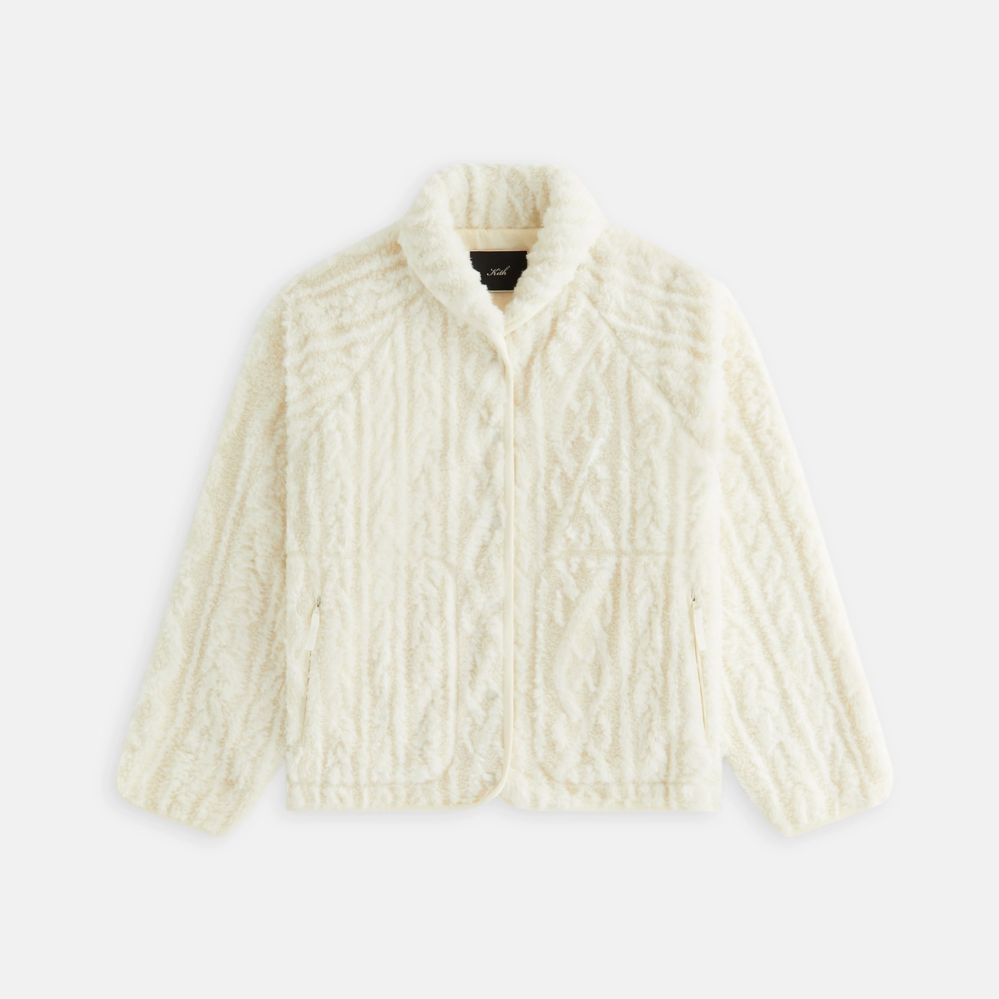 Kith Women Grayson Cable Sherpa Jacket - Sandrift Slim Fit Styles