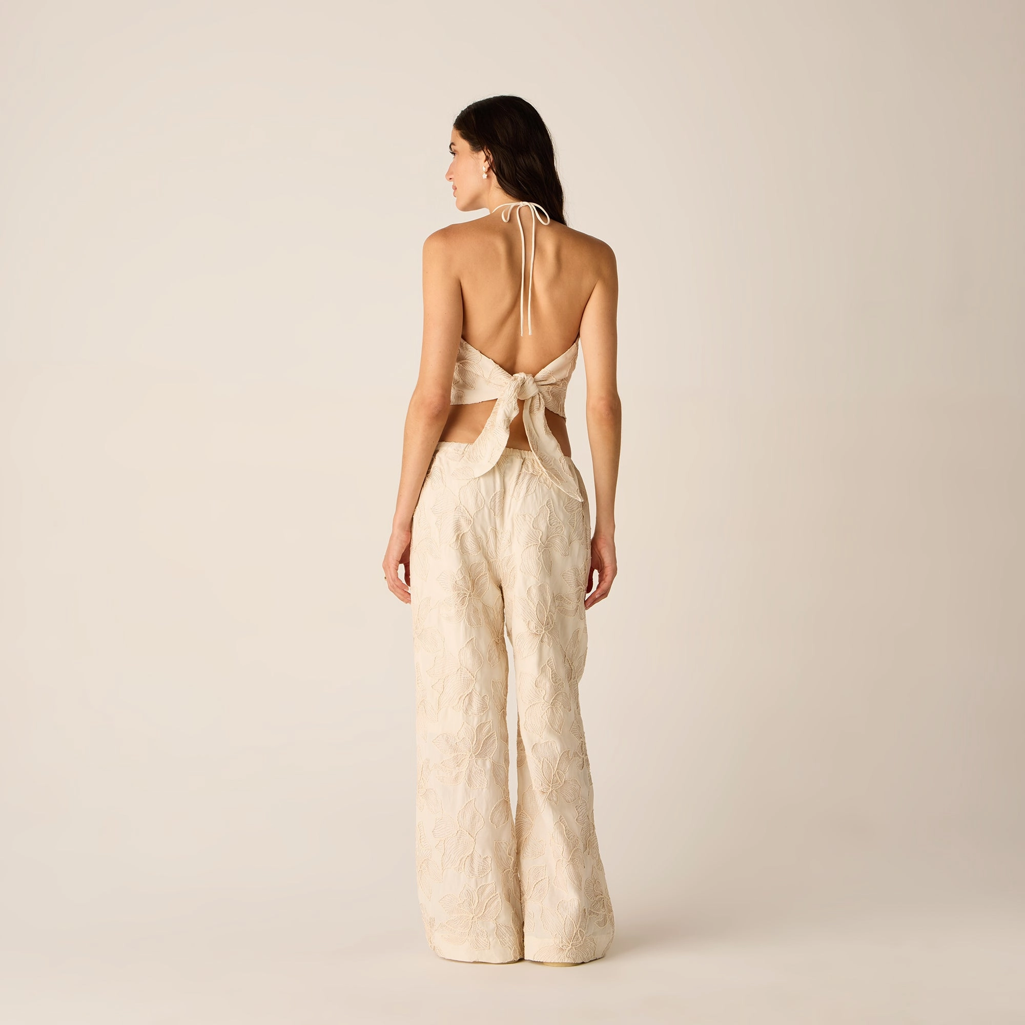 Comfortable fit Chic Style Kith Women Ida II Floral Embroidered Pant - Sandrift