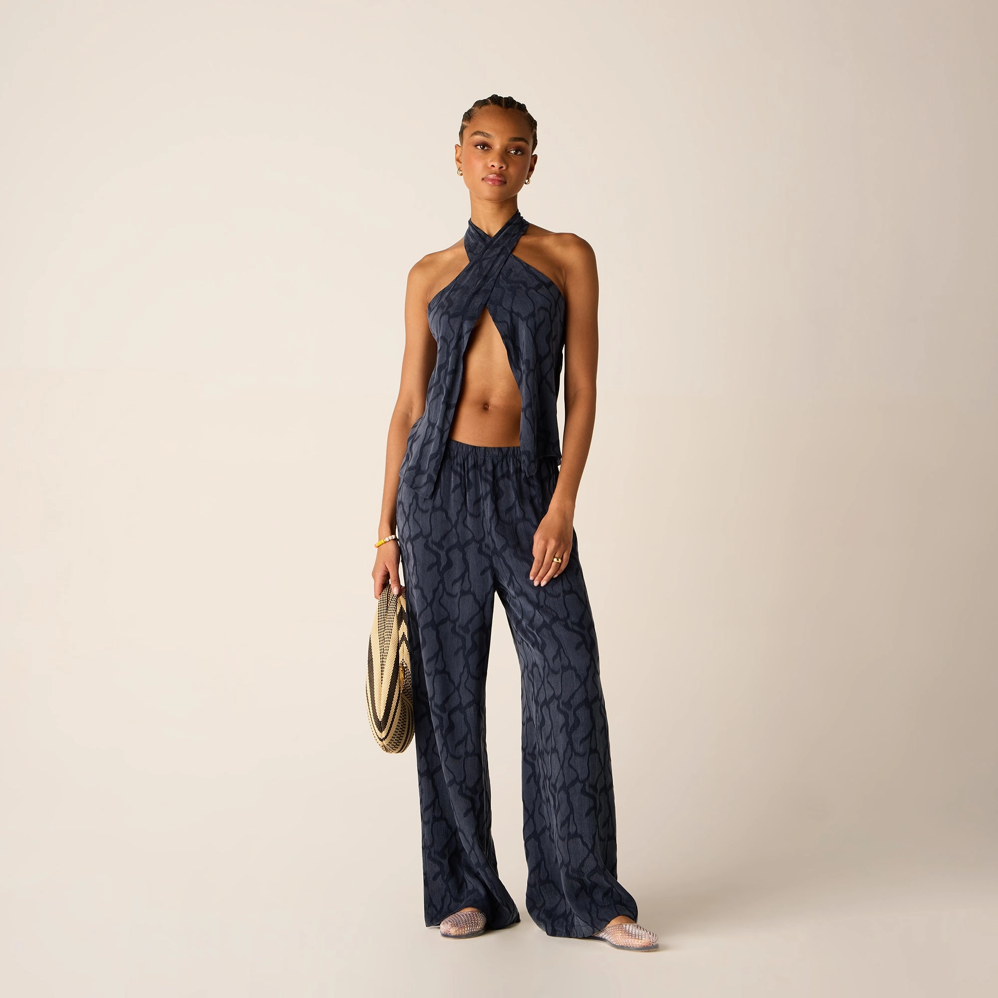 Kith Women Ida Wavy Jacquard Pant - Nocturnal Universal Fit System