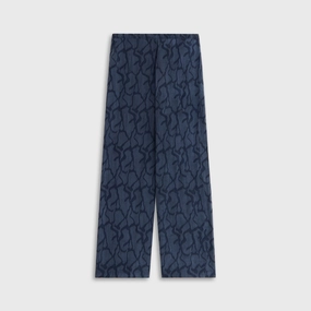 Kith Women Ida Wavy Jacquard Pant - Nocturnal Polyester fabric BreathableLining