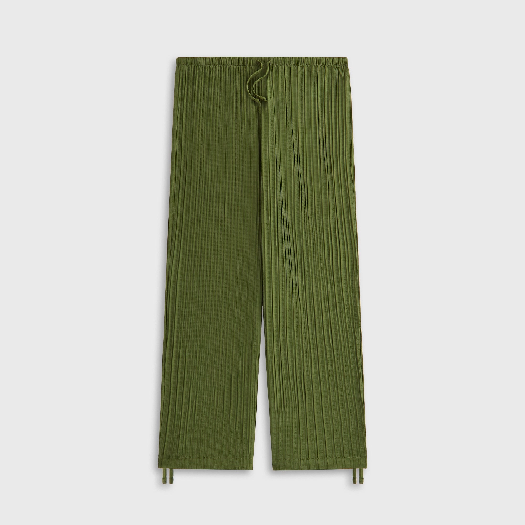 Kith Women Kavi II Plisse Drawstring Pant - Kelp Feminine Cut MultiPocketDesign
