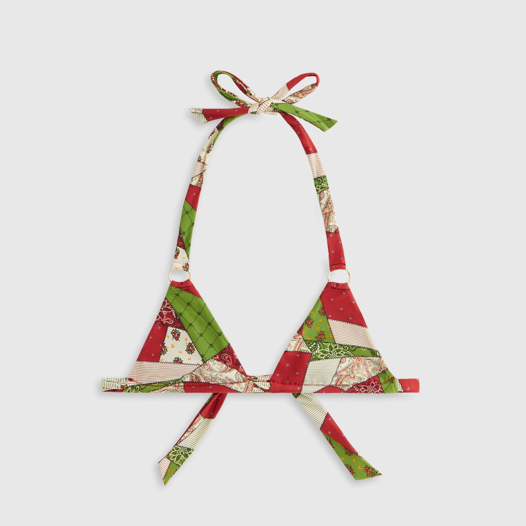 Kith Women Kenna Patchwork Scarf Tie Top - Kyoho Effortless-Style UPF Protection