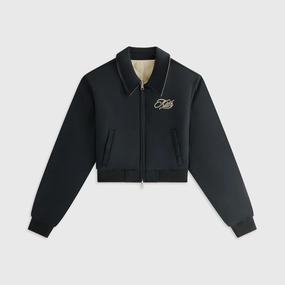 Kith Women Reversible Landry IV Cropped Bomber Jacket - Black Stylish Layer