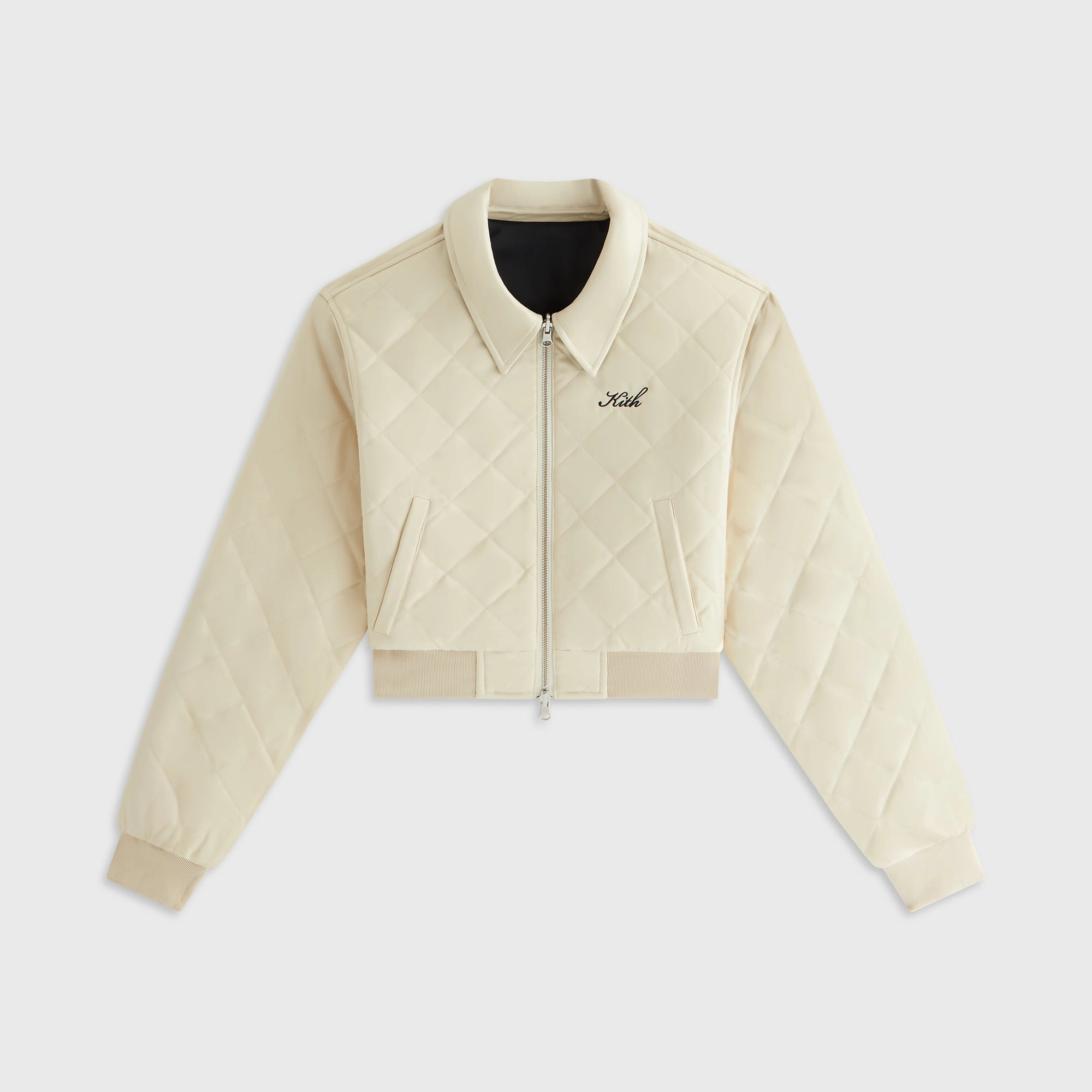 Kith Women Reversible Landry IV Cropped Bomber Jacket - Black Cool Season InterchangeablePanels