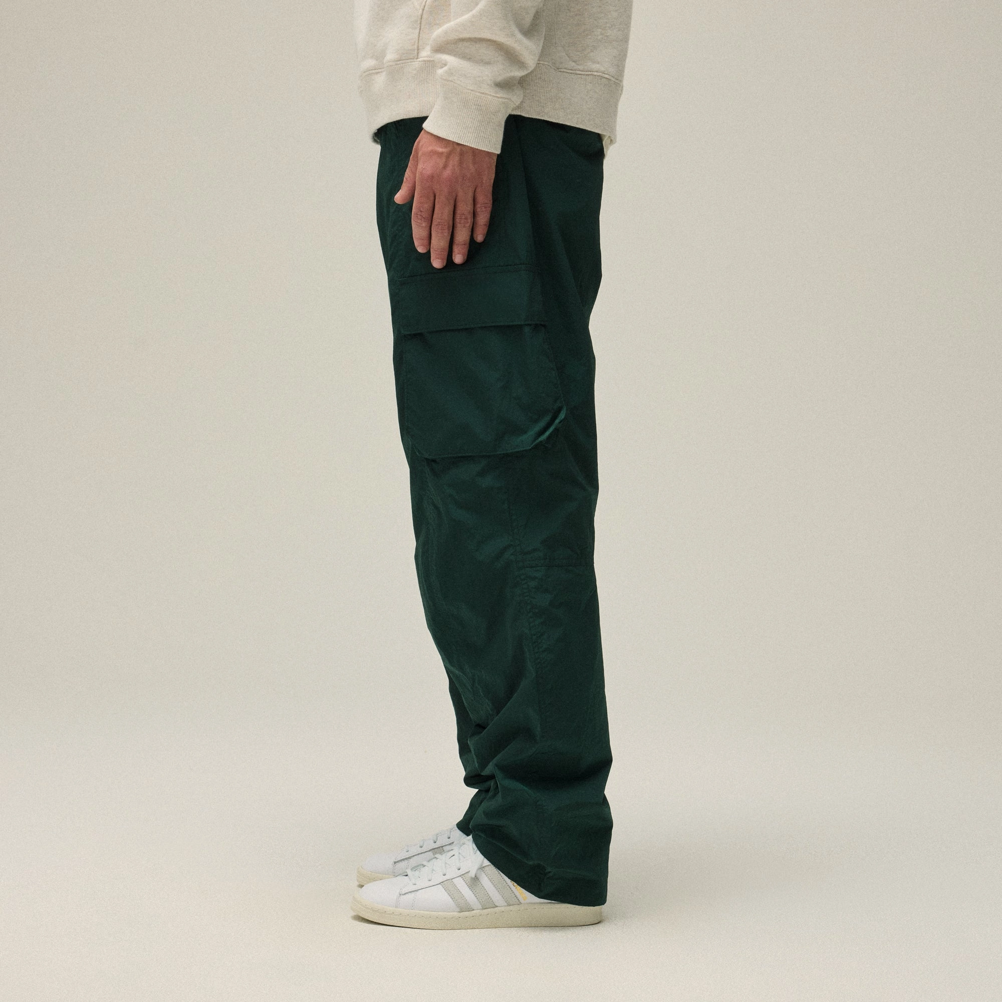 Comfy Vibes ReflectiveAccentDetails Kith Wrinkle Nylon Bristol Cargo Pant - Stadium