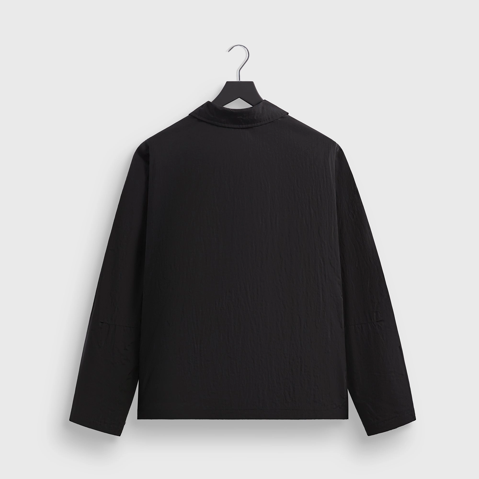 Windproof Insulated Coat Minimalist Aesthetic Kith Wrinkle Nylon Jonas Coaches Jacket - Black