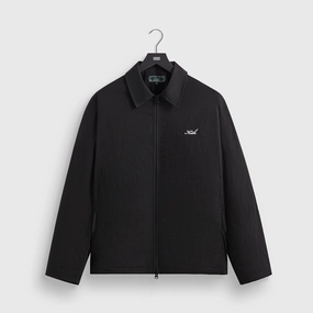 Adjustable Hood Feature Bonded Seam Technology Kith Wrinkle Nylon Jonas Coaches Jacket - Black