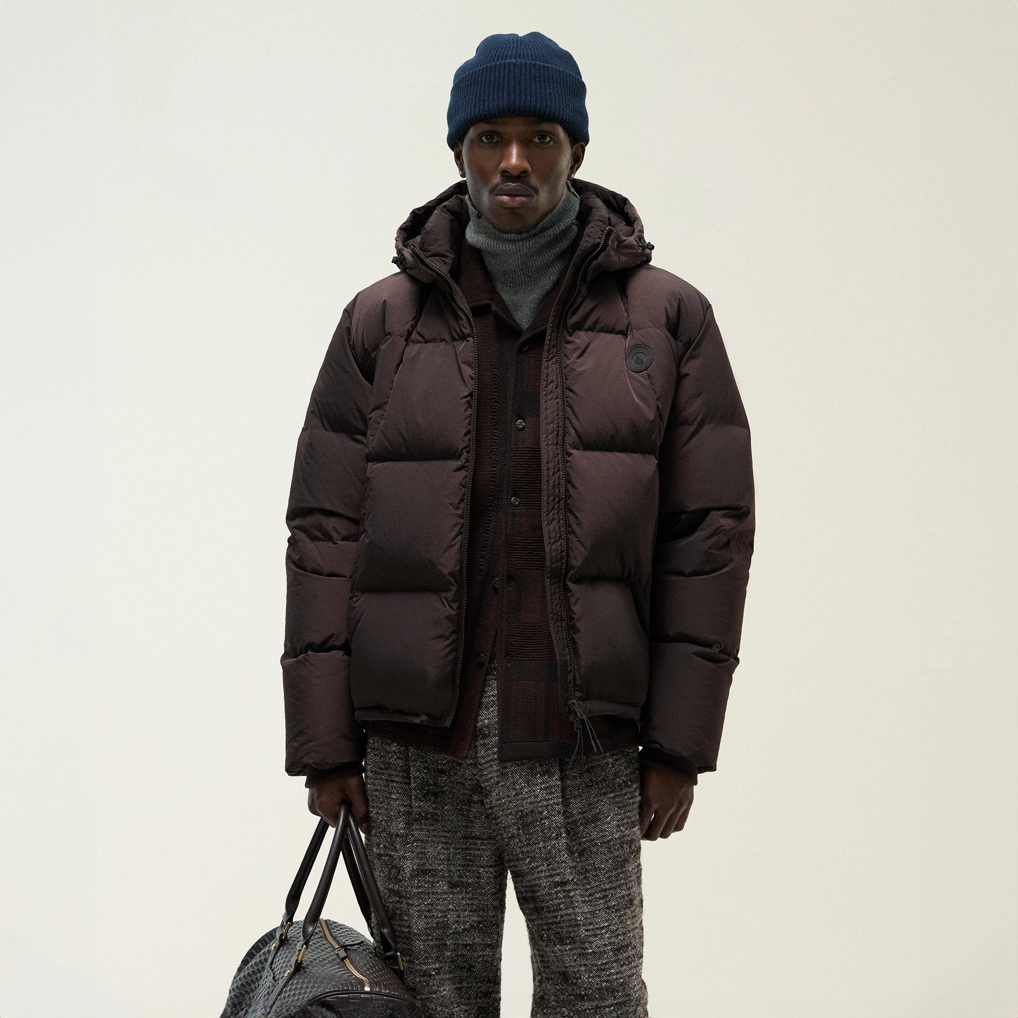 Travel Wardrobe Kith Wrinkle Nylon Midi Puffer - Incognito