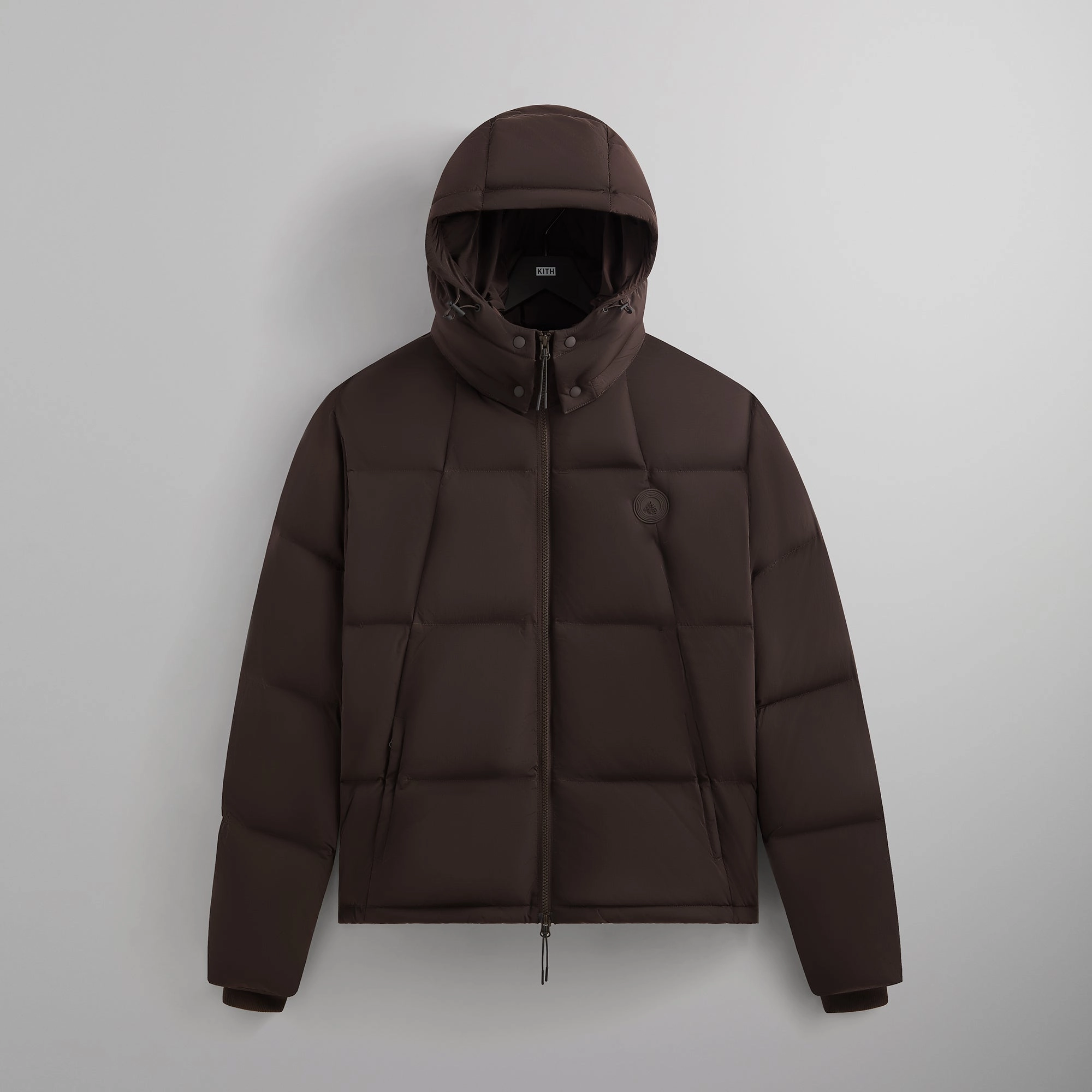 SoftInnerLayer Sporty Casual Kith Wrinkle Nylon Midi Puffer - Incognito