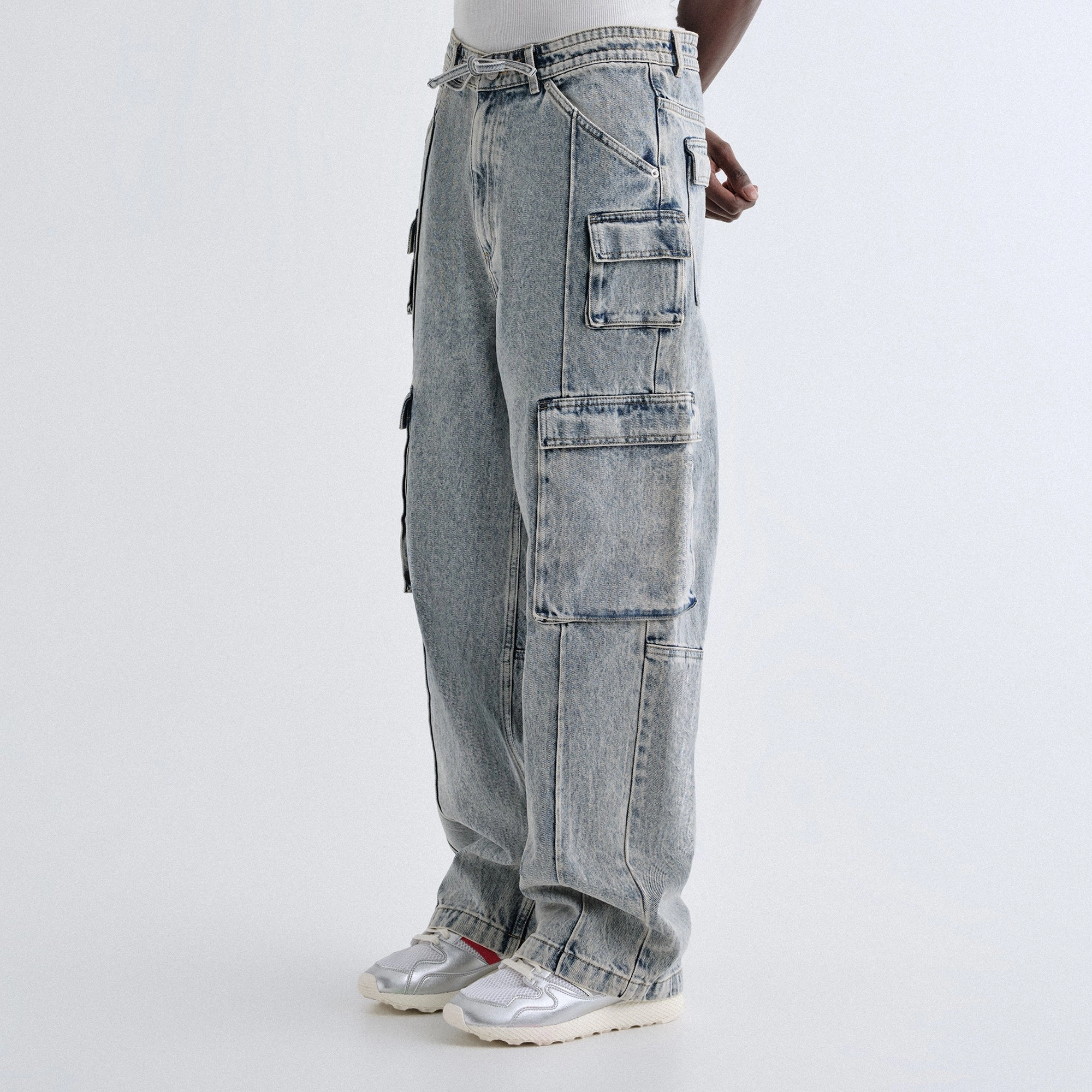 Kith Zane Denim Cargo Pant -  Cameron Wash SeamlessConstruction