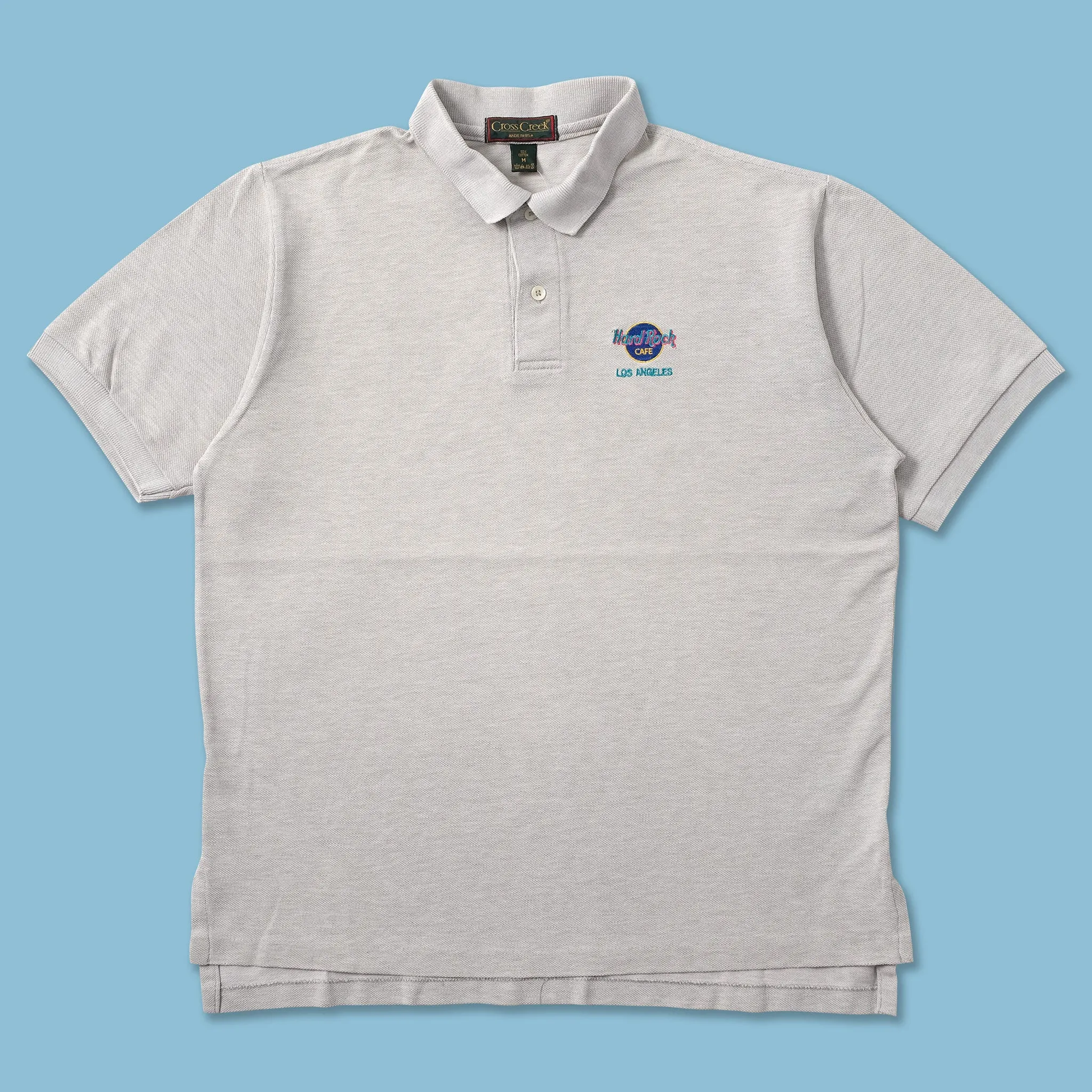 Vintage Hard Rock Cafe Los Angeles Polo Medium Weekend Outing Classic Comfort