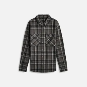 Ksubi Snakebite Shirt - Check Charcoal Patterned Design Roomy Cut
