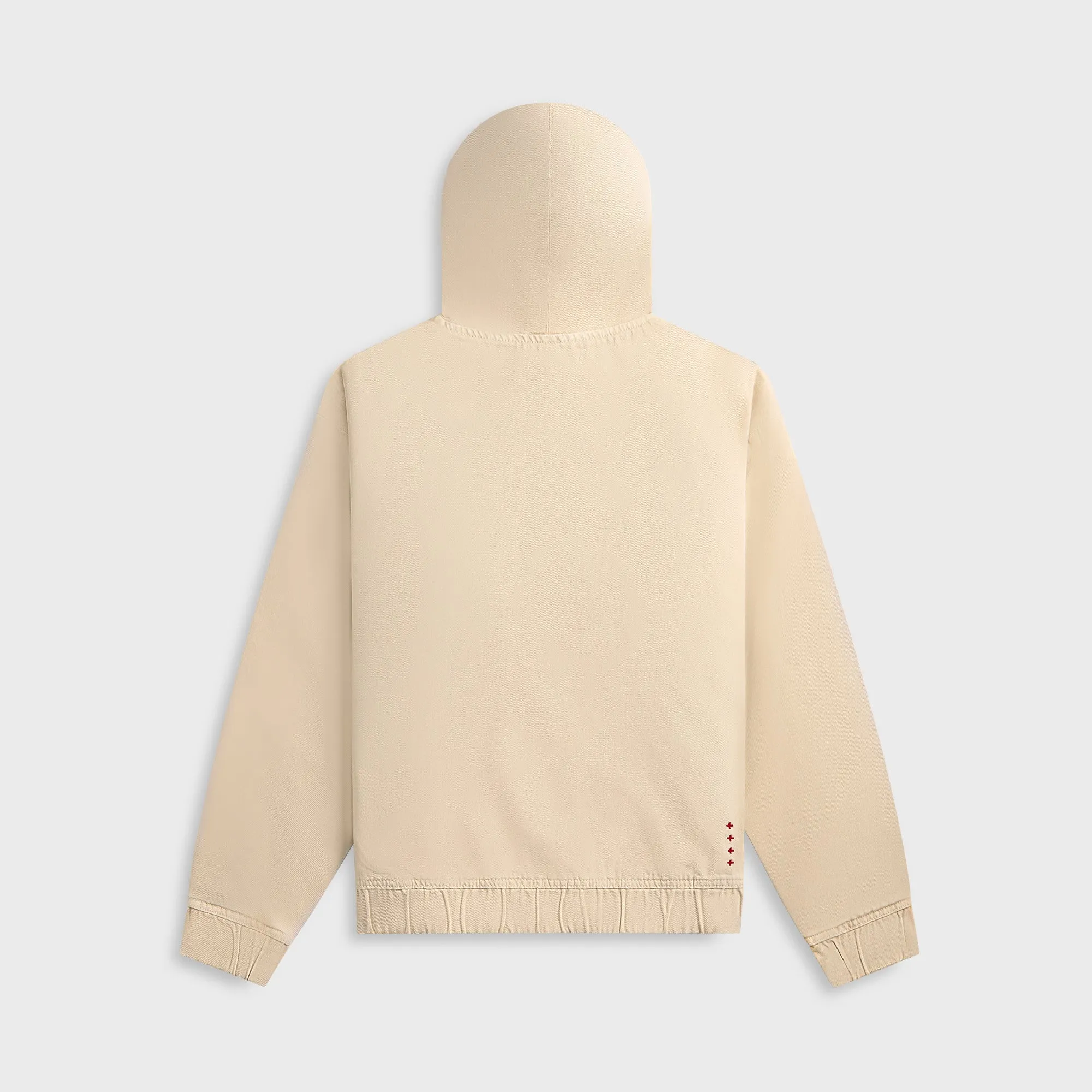 Ksubi Zipped Denim Hoodie - Ecru applique Enhance