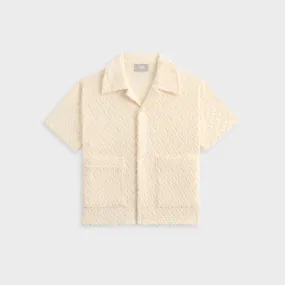 Tailored Style Kith Kids Monogram Terry Camp Shirt - Silk