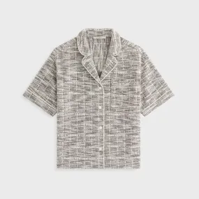 Kith Women Tweed Camp Shirt - Kindling Cooling Mesh Lining Textured Finish