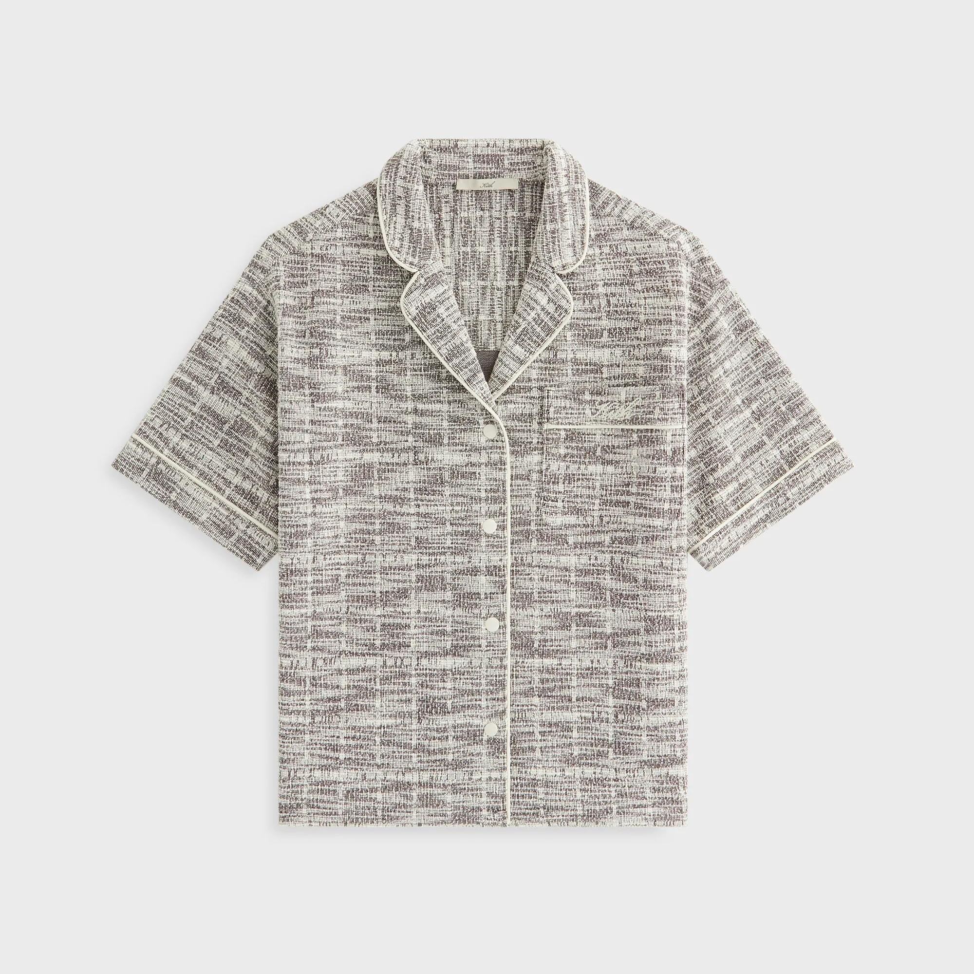 Kith Women Tweed Camp Shirt - Kindling Cooling Mesh Lining Textured Finish