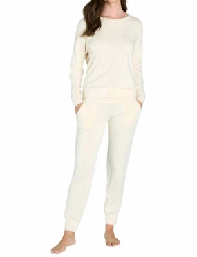 Laguna Relaxed Long Sleeve Loungewear Set In Almond AllDay Comfort