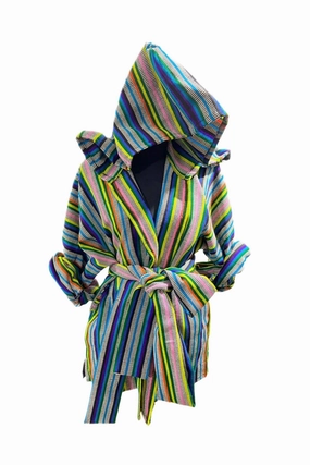 Lain Handmade Robe Jacket In Rainbow Tagless Design