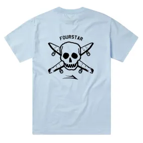 Lakai x Fourstar Street Pirate T-Shirt - Light Blue Active Fashion Tear Resistant