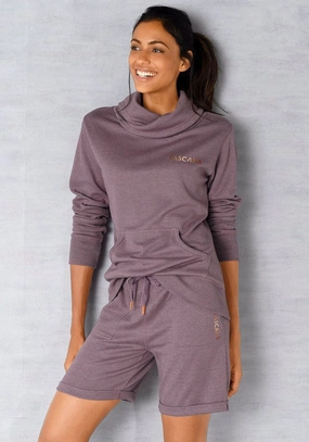 LASCANA Women's Ribbed Cuff Sweatshirt High Breathability Knit