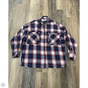 Blouse Long Sleeve By IRO In Plaid Pattern, Size: Xs Button Down Collar