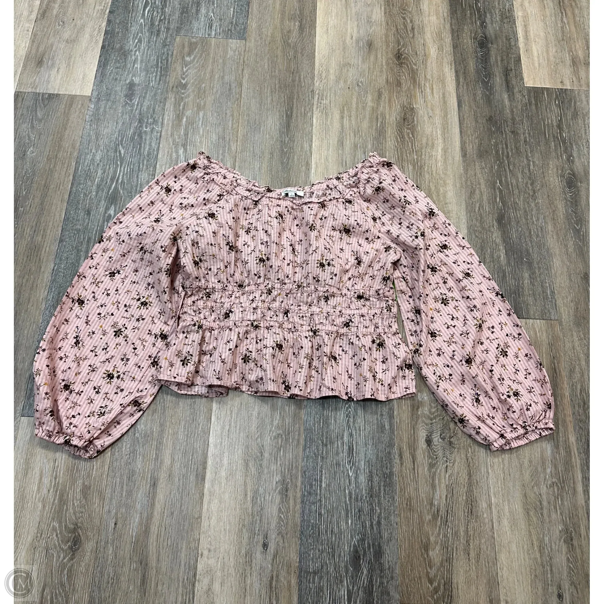 Resilient Elasticity Blouse Long Sleeve By Madewell In Floral Print, Size: L