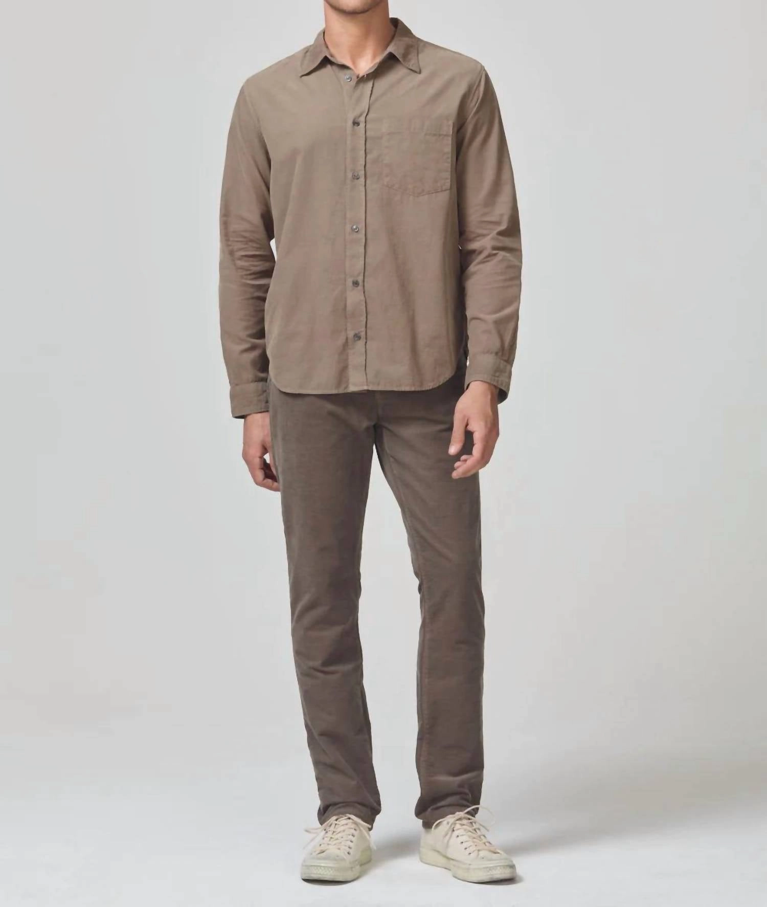 Men's Gage Cord Jeans In Vetvier Fashion Lover Youth Style Smooth