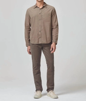 Men's Gage Cord Jeans In Vetvier Fashion Lover Youth Style Smooth