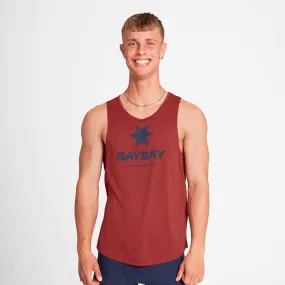 SAYSKY | Men's Logo Combat Pro Singlet - Red conventional weapons