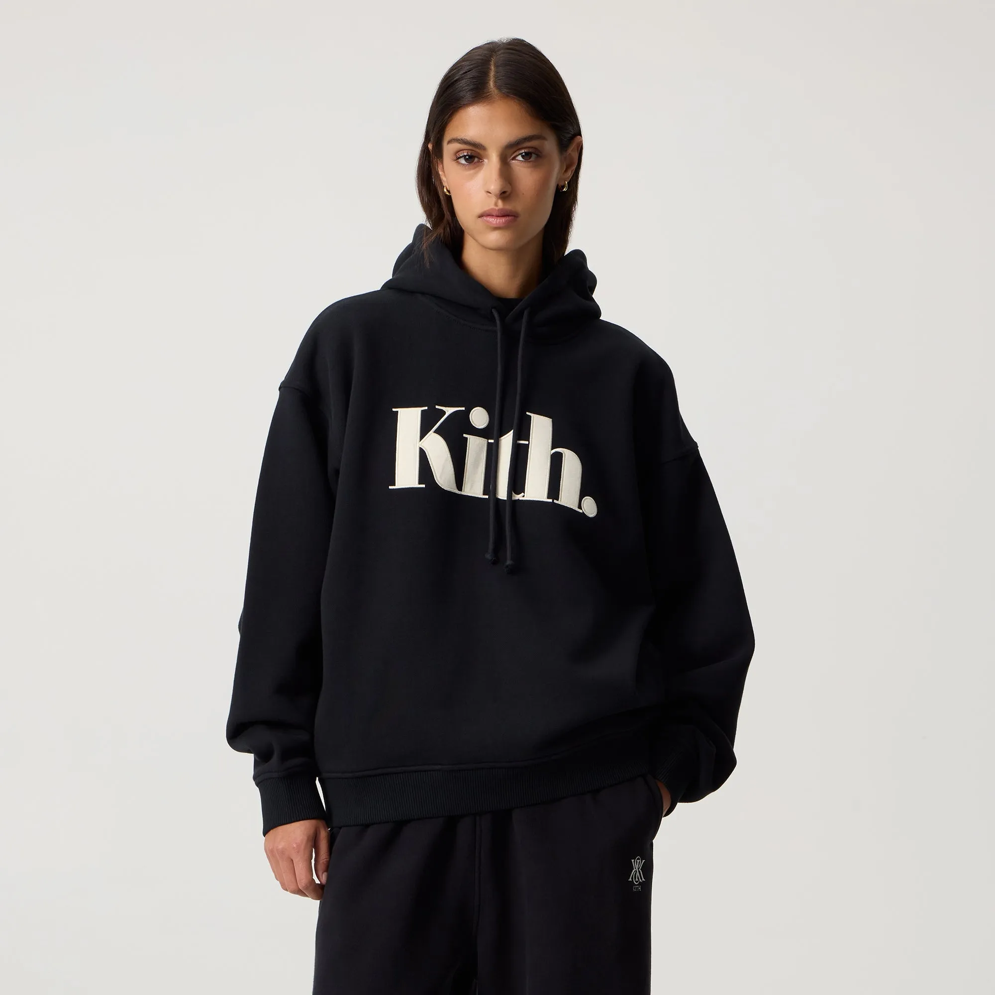 kids Kith Women Maverick Punctuated Logo Hoodie - Black