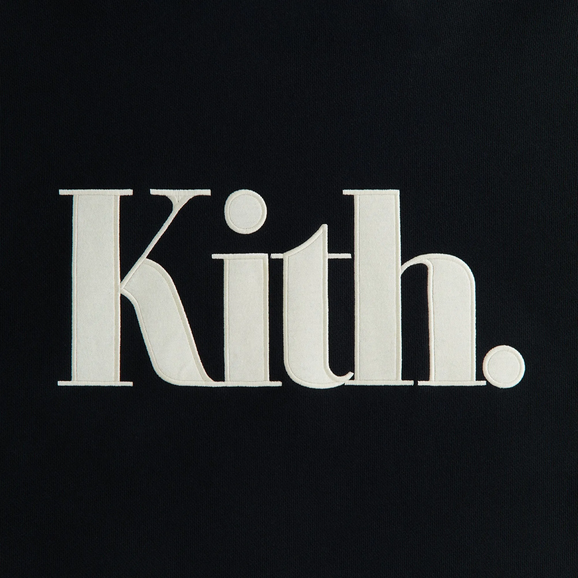 Modern Aesthetic Kith Women Maverick Punctuated Logo Hoodie - Black