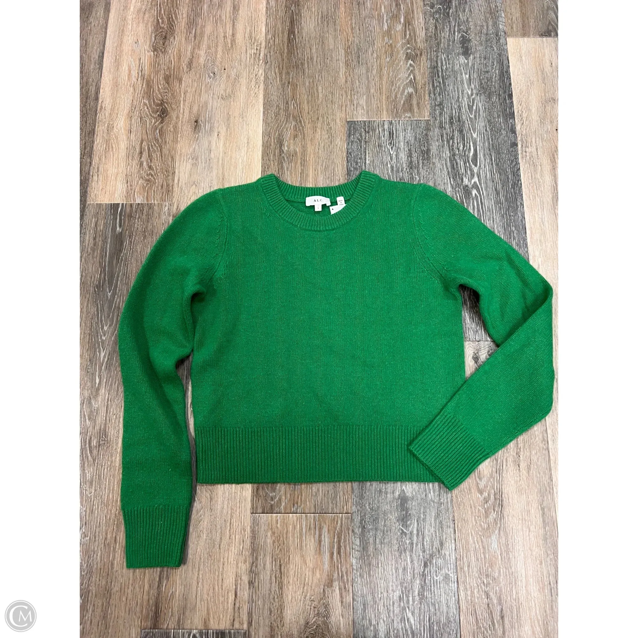Basic Sweatshirt Glow In The Dark Accent Trim Sweater Designer By Alc In Green, Size: S