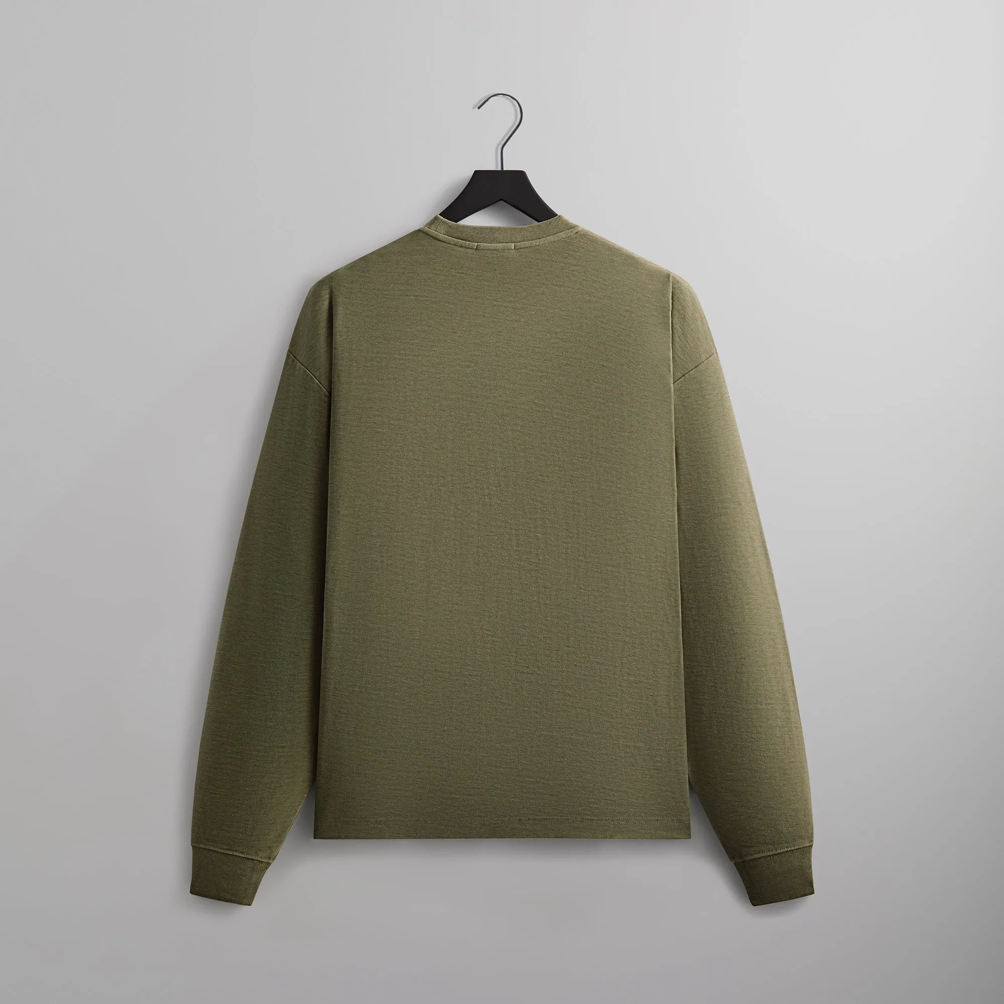 Kith Long Sleeve Quinn Tee - Misty Fog Colorfast Dye