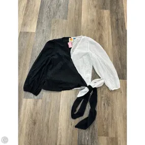 Blouse Long Sleeve By Farm Rio In Black & White, Size: S AllDayComfort