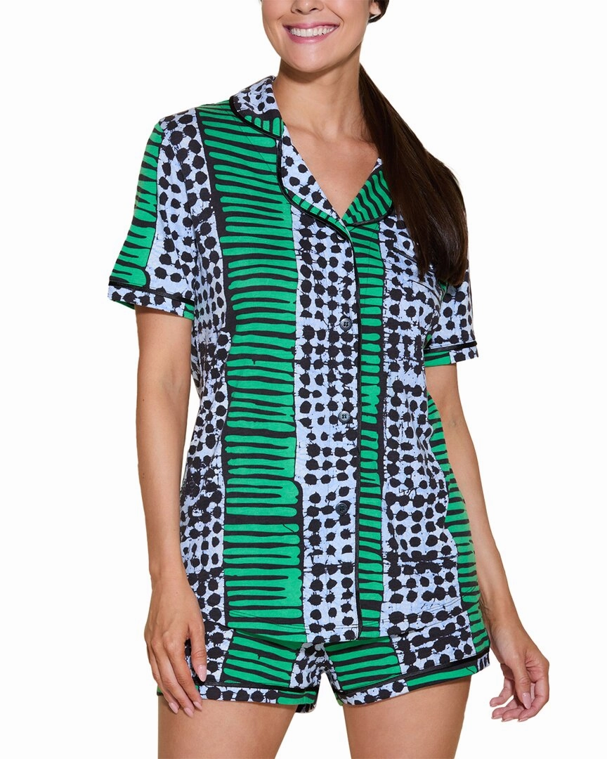 Cosabella Bella Printed Top Boxer Pajama Set Zero Irritation Finish