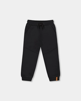 Fleece Sweatpants with Pockets Black ReinforcedSeams