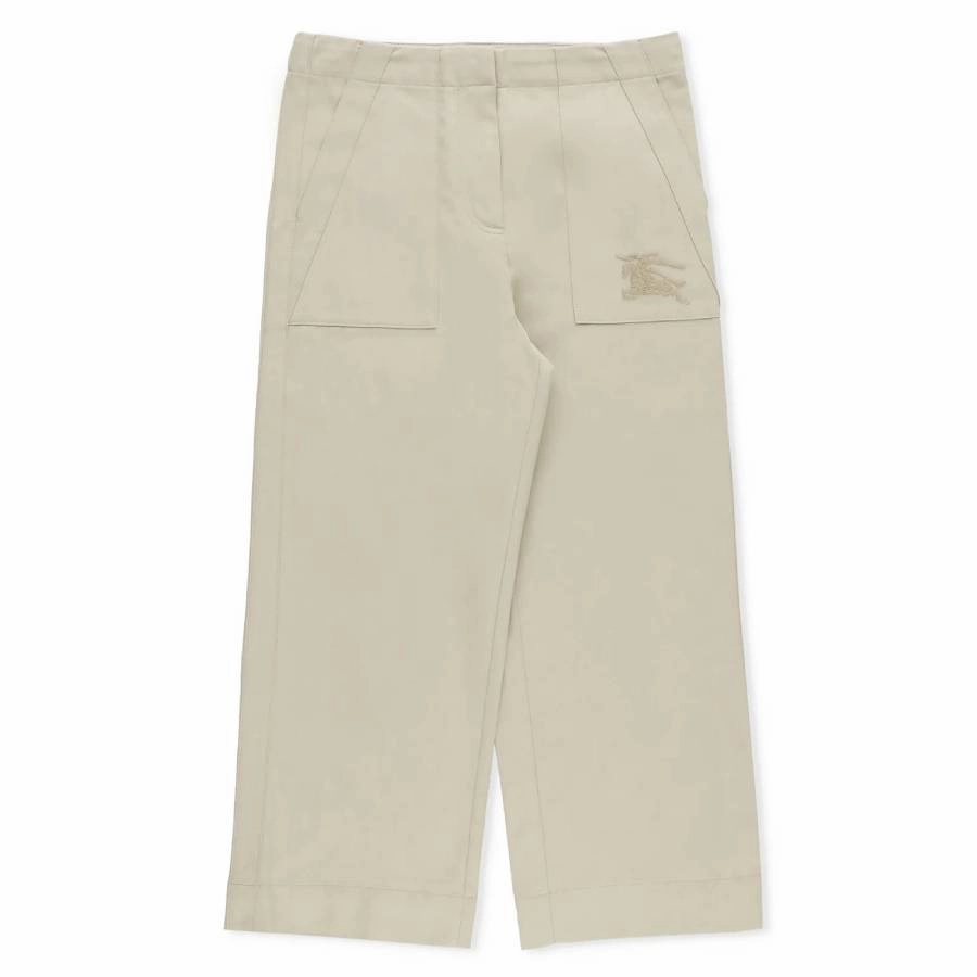 AdjustableDrawstring Flatlock Seams Burberry Girls Hunter Orla Cotton-Blend Trousers