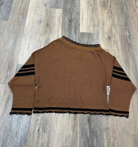Biodegradable Fiber Sweater By Daytrip In Brown, Size: L