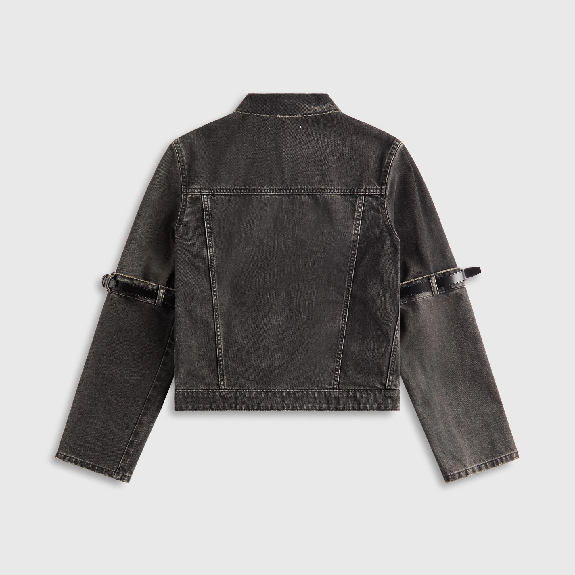 Reflective Trim Coperni Hybrid Denim Short Jacket - Black