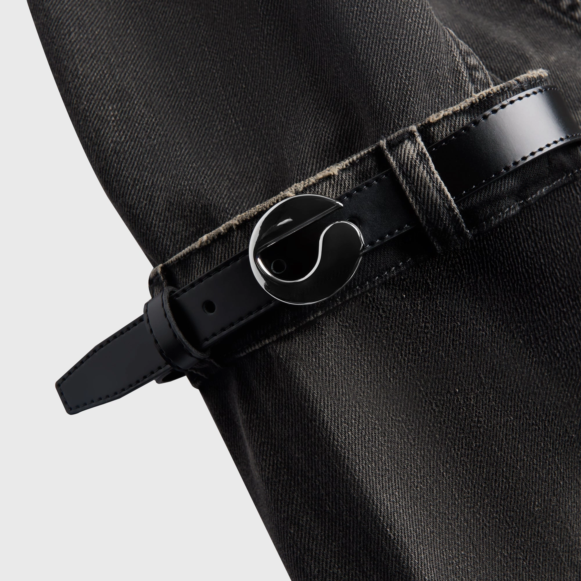Sealed Seam Construction Coperni Hybrid Denim Short Jacket - Black