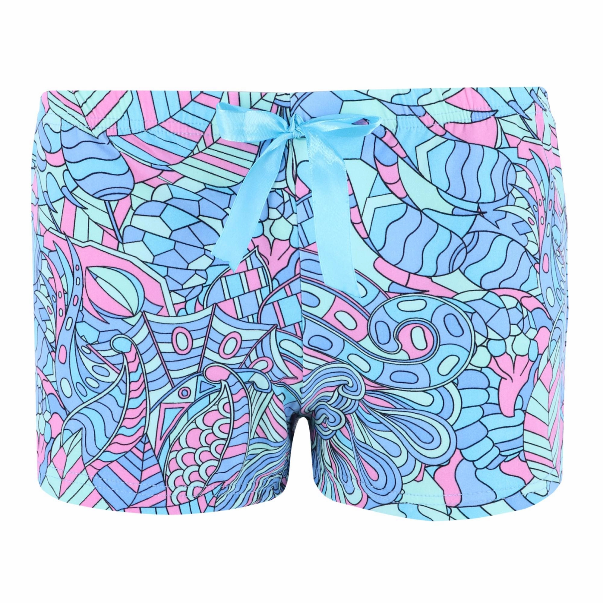 Women's Printed Poly Suede Sleep Shorts OdorResistant Technology