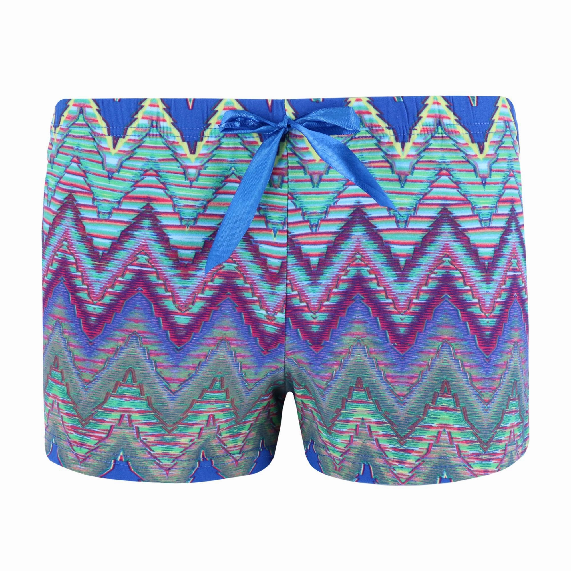 Women's Printed Poly Suede Sleep Shorts Relaxed Silhouette