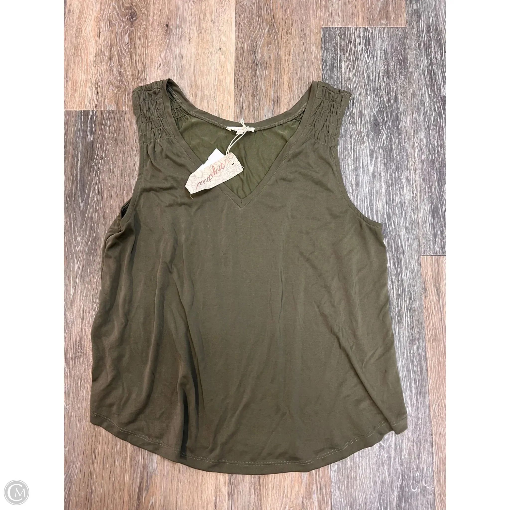 FlexibleKnit Tank Top By Mystree In Green, Size: L