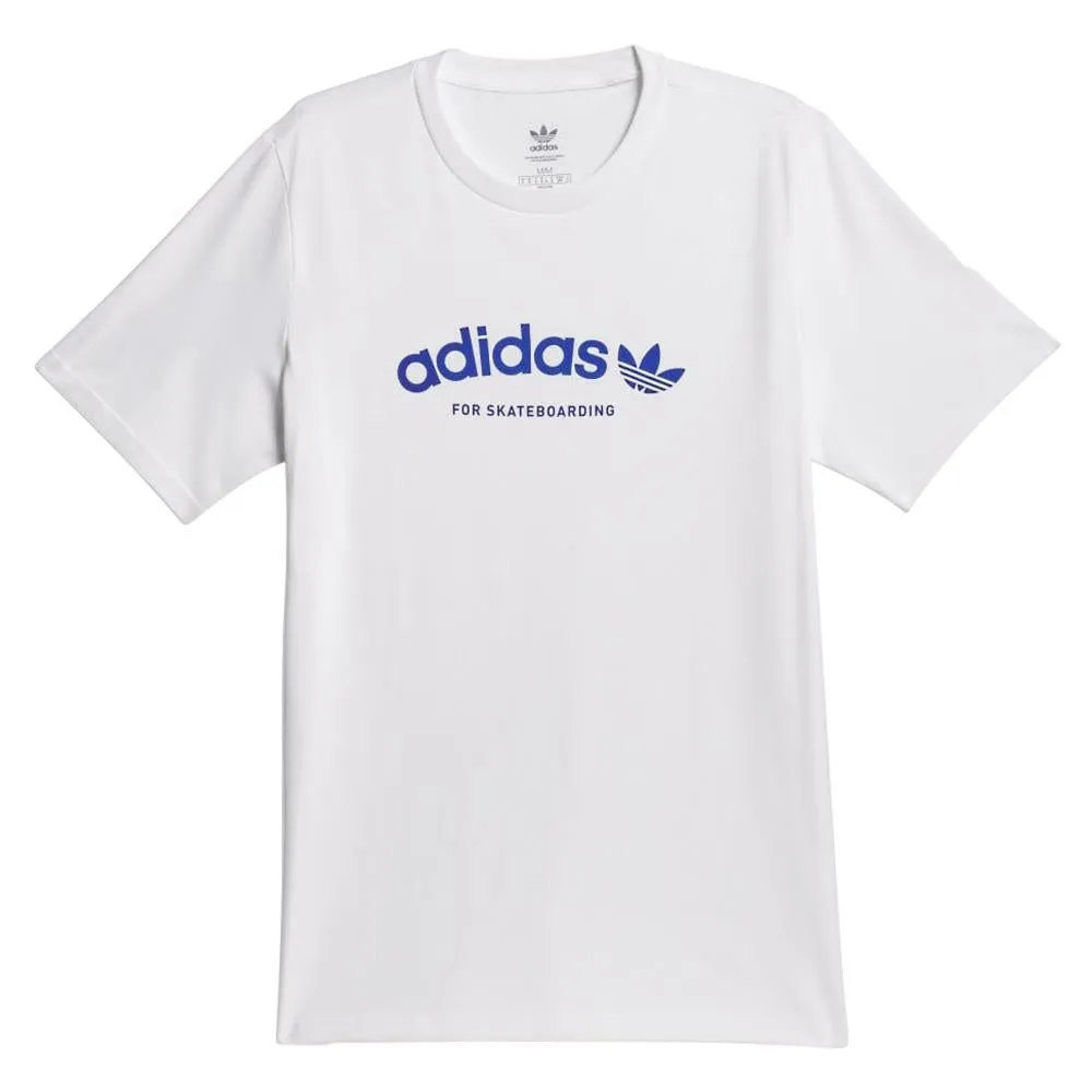 Slim fit sleekness Office Attire Adidas 4.0 Arched T-shirt - White/Royal Blue
