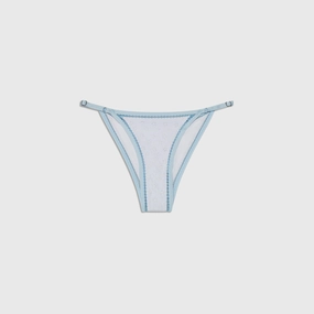 Buttery Soft Texture Mold resistant Frankies Bikinis Luna Eyelet Bottom - Spring Cloud
